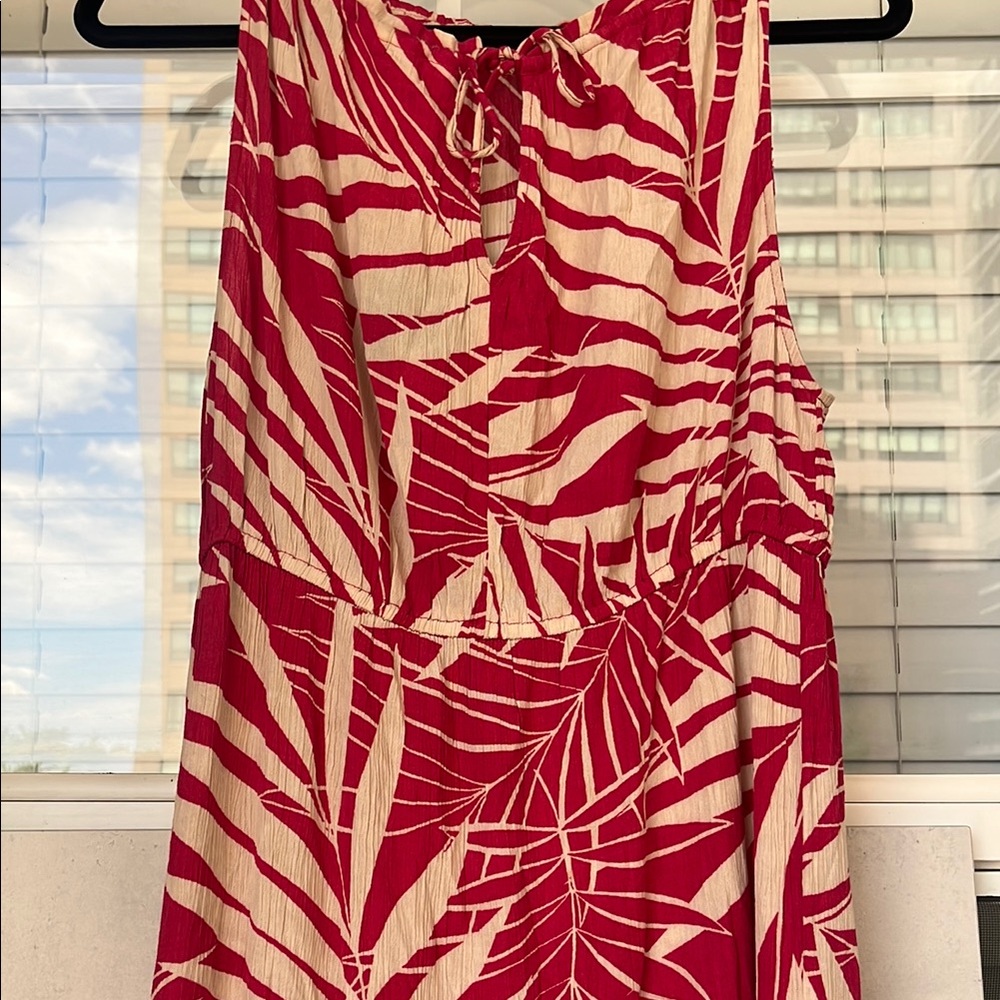 NWT Roxy Palm Print Maxi Halter Dress - Size L 🌴 Flowy & Lightweight - Picture 8 of 13